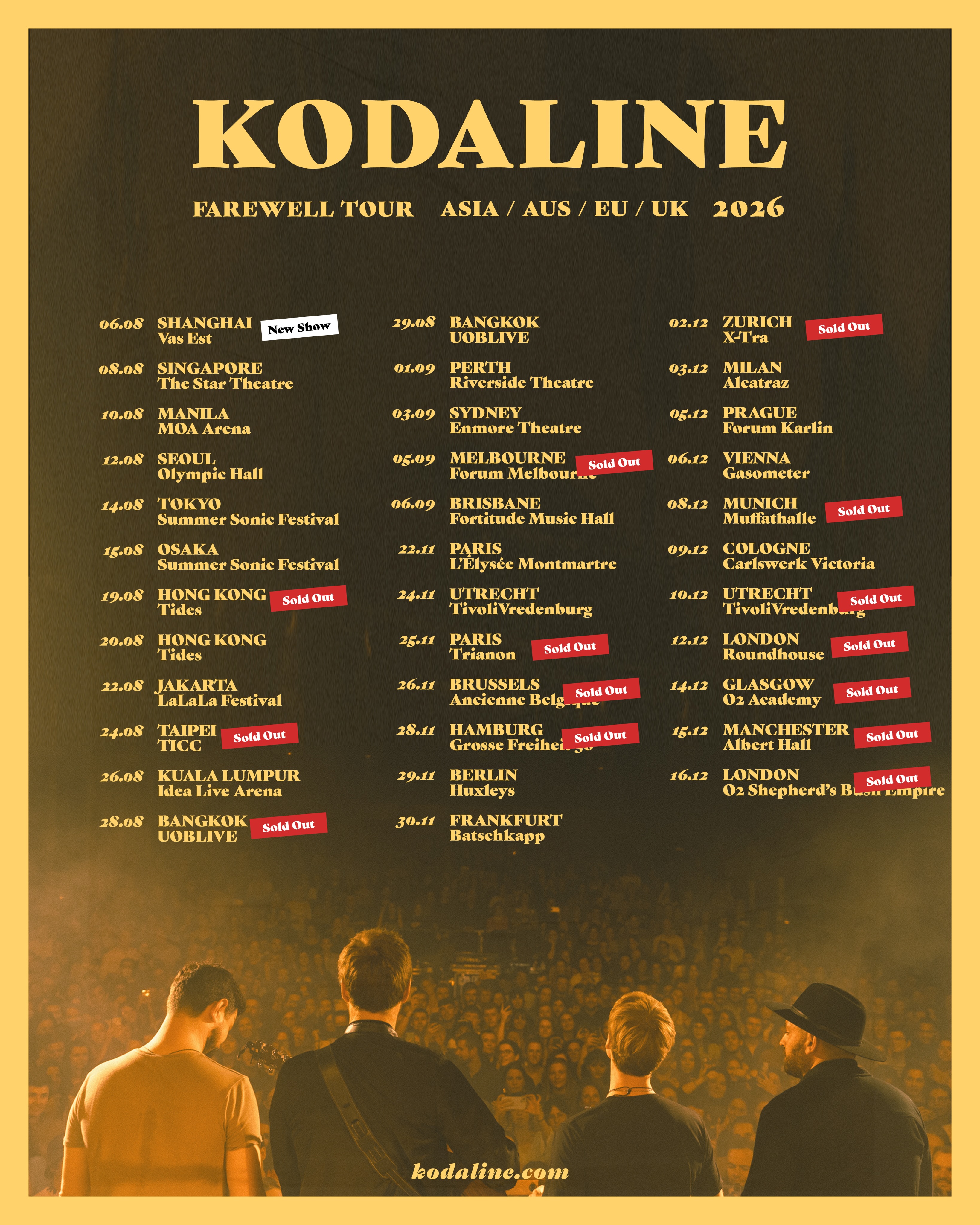Excited to come back to Shanghai in August, tickets on sale 20th May, 5pm local time. Beijing keep your eyes peeled 👀

Final tickets for Europe also available.