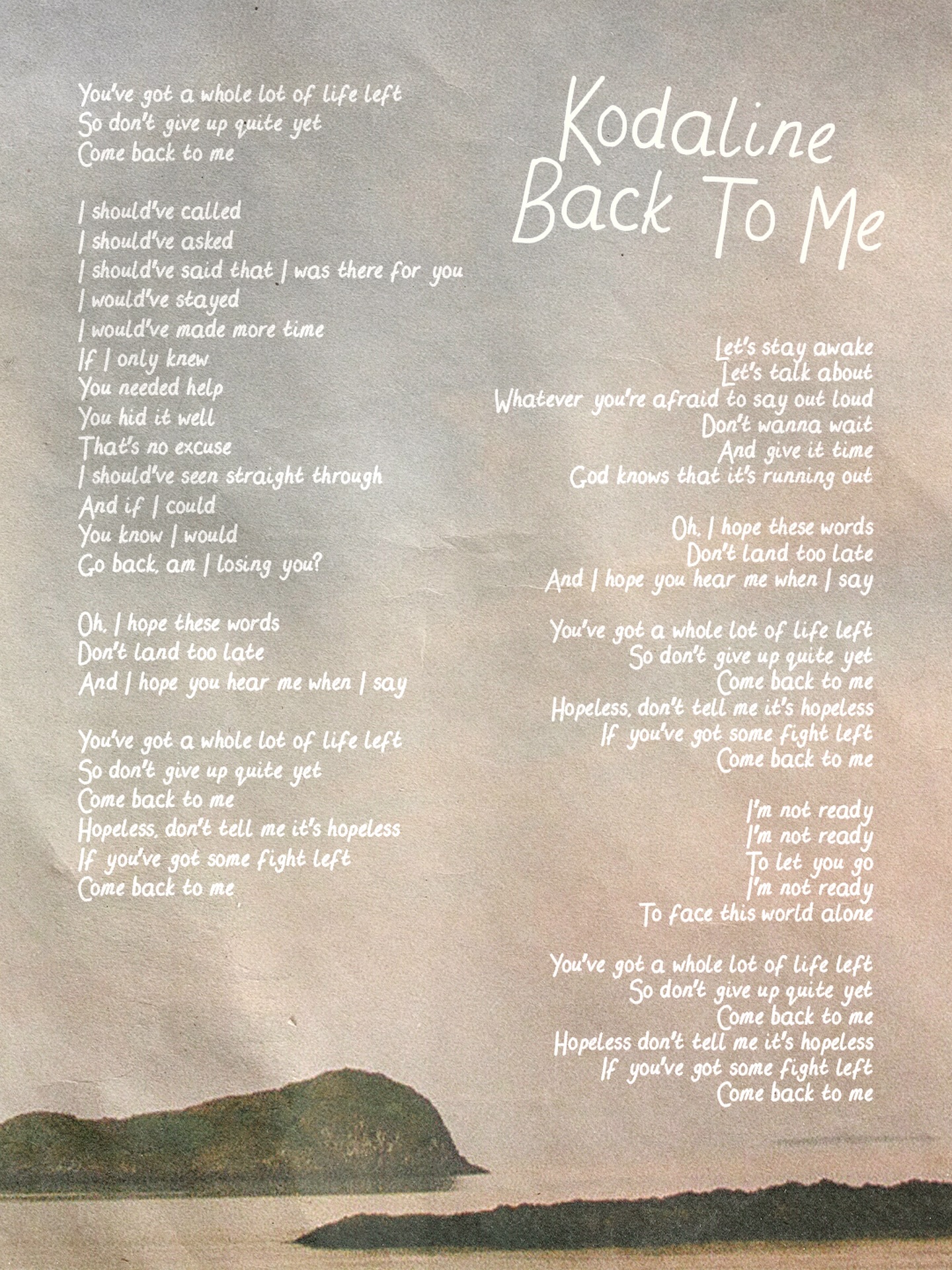 Back To Me lyrics…