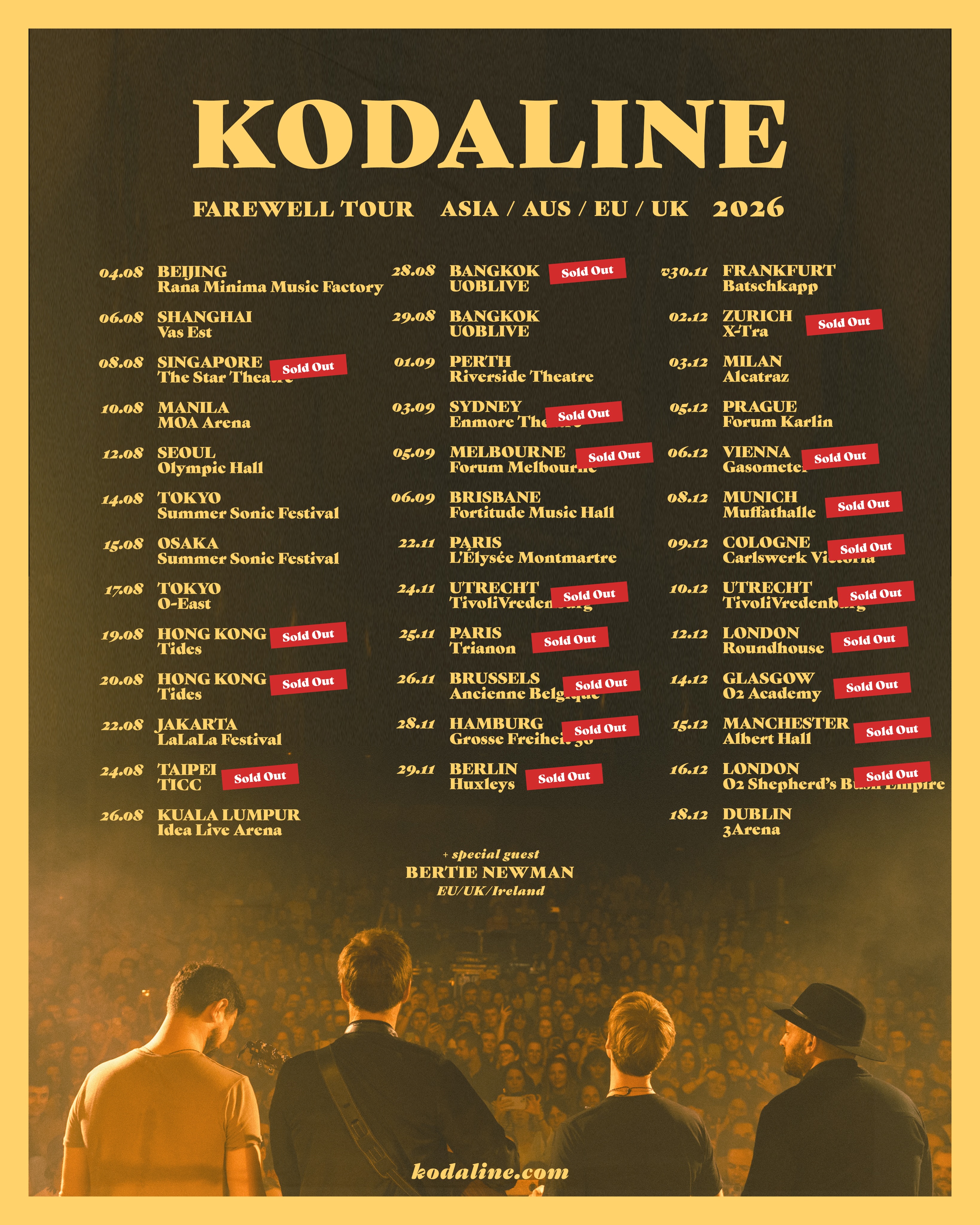 Excited to have @bertie.newman joining us for the EU/UK/Dublin shows. Final tickets available now. See you all soon. VSJM x