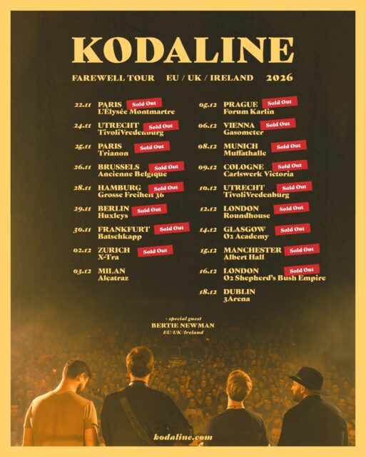 One month until we’re back on the road! Europe it’s your turn, last few tickets for Dublin and Milan available now. See you soon.