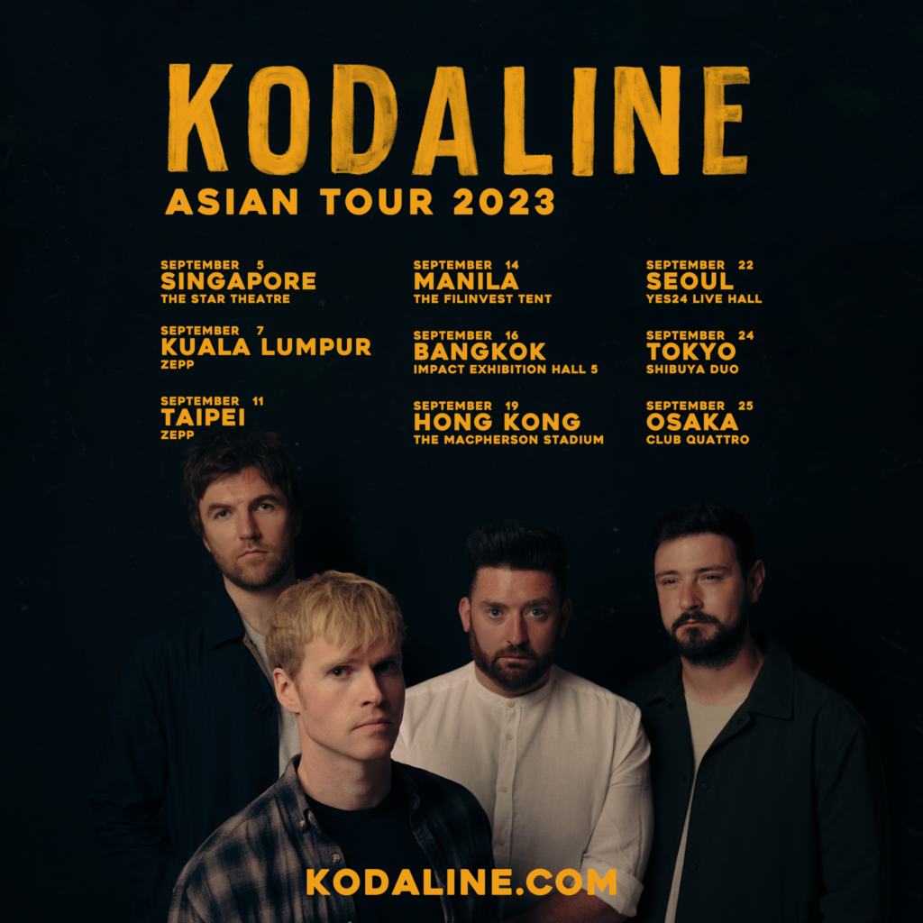 Kodaline Announces ASIA Tour 2023 Kodaline